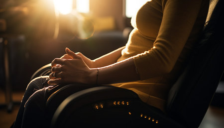One young woman driving car, holding phone, waiting for transportation generated by artificial intelligenceの素材