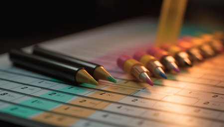 Creative success on paper Education, ideas, and colorful variations generated by artificial intelligenceの素材