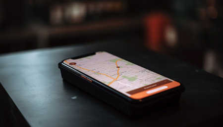 Planning adventure with GPS and mobile phone for global exploration generated by artificial intelligenceの素材