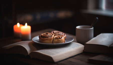 Homemade croissant, baked to perfection, a sweet indulgence generated by artificial intelligenceの素材