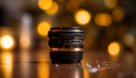Professional photographer captures defocused reflection with selective focus technique generated by artificial intelligenceの素材
