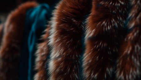 Abstract beauty in nature Mink fur coat, warm and glamorous generated by artificial intelligenceの素材