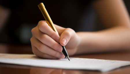 Student creativity shines through as they focus on homework assignment generated by artificial intelligenceの素材