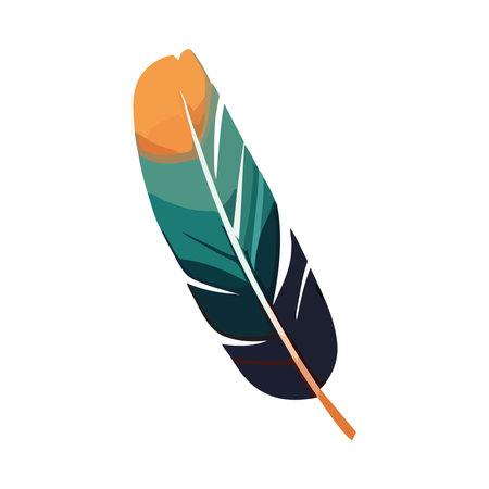Nature beauty in an ornate feather illustrationのイラスト素材