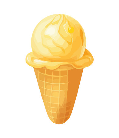 Sweet summer treat ice cream cone delightのイラスト素材