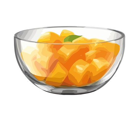 Juicy fruit bowl, ripe and fresh dessertのイラスト素材