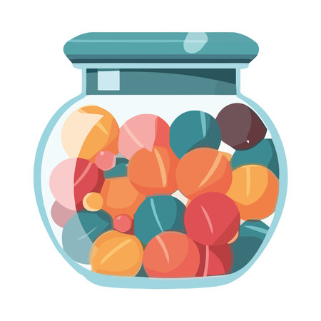 Fresh candies bowl, healthy snackのイラスト素材