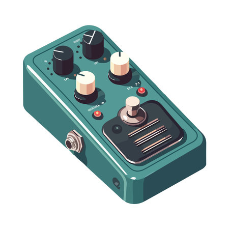 Modern stereo symbol isolated on steel backdropのイラスト素材