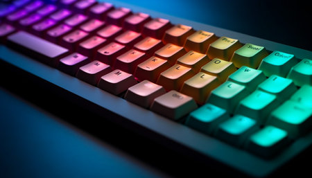 modern computer Keyboard device technology generated by artificial intelligenceの素材