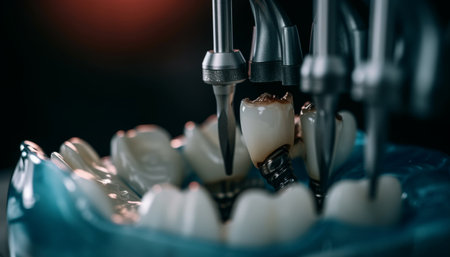 Dental industry uses metallic equipment for dental health and hygiene generated by artificial intelligenceの素材