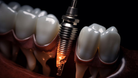 Stainless steel dental equipment for tooth crown implant surgery generated by artificial intelligenceの素材
