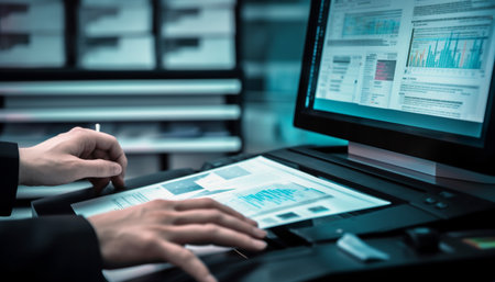 Corporate business working on growth strategy using technology and data generated by artificial intelligenceの素材