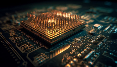 Complexity of electrical components in computer equipment illuminates industry future generated by artificial intelligenceの素材