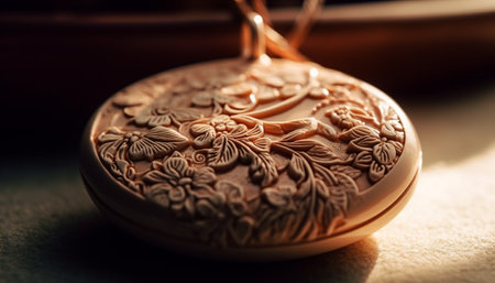 Indulgent chocolate dessert on ornate plate, selective focus, studio shot generated by artificial intelligenceの素材