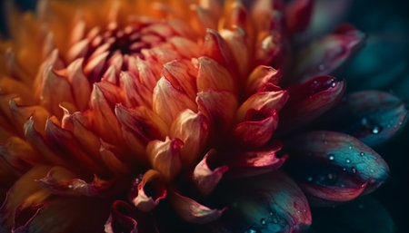 Vibrant dahlia bouquet showcases organic growth in tropical climate generated by artificial intelligenceの素材