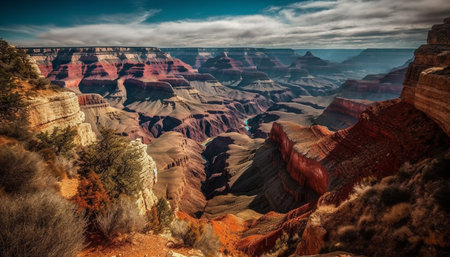 Southwest Majestic Mountain Range A Panoramic Beauty in Nature generated by artificial intelligenceの素材