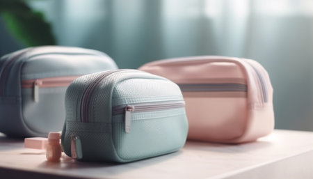 Travel in style with modern luggage for a comfortable journey generated by artificial intelligenceの素材