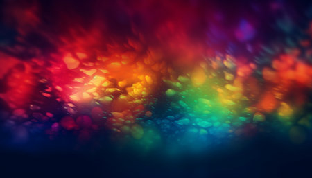 Vibrant galaxy celebration with bright, glowing multi colored backdrop generated by artificial intelligenceの素材