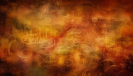 Abstract glowing backdrop with multi colored decoration and vibrant colors generated by artificial intelligenceの素材