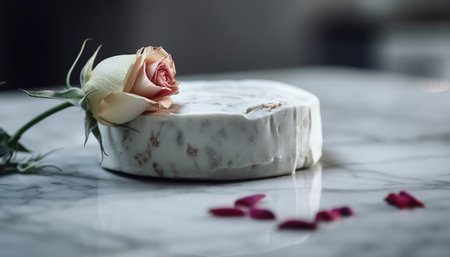 Freshness and luxury on the table Gourmet Italian appetizer slice generated by artificial intelligenceの素材