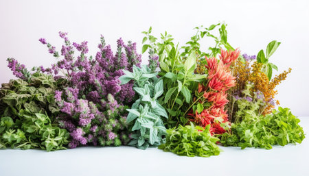 Fresh bouquet of multi colored flowers in a green vase decoration generated by artificial intelligenceの素材