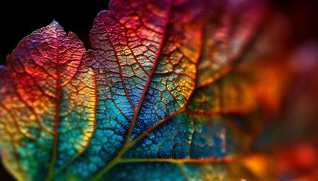 Vibrant autumn foliage showcases beauty in nature organic growth generated by artificial intelligenceの素材