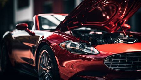 Shiny sports car with modern technology and elegant design generated by artificial intelligenceの素材