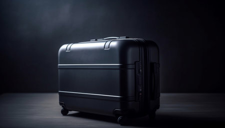 Leather suitcase with handle, perfect for business travel and vacations generated by artificial intelligenceの素材