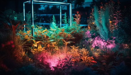Multi colored fish swim in tranquil underwater reef, surrounded by beauty generated by artificial intelligenceの素材