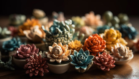 Rustic pine cone arrangement brings organic winter beauty indoors generated by artificial intelligenceの素材