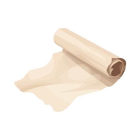 crumpled paper roll icon isolatedのイラスト素材