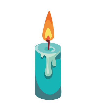 Glowing candle ignites icon designのイラスト素材