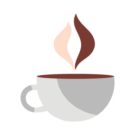 Hot drink symbolized by steam from mugのイラスト素材