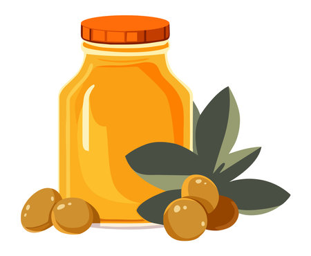 olive oil bottle deliciousのイラスト素材
