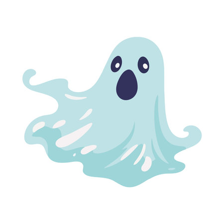 Cute cartoon ghost halloween characterのイラスト素材