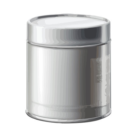 Shiny steel cylinder containerのイラスト素材