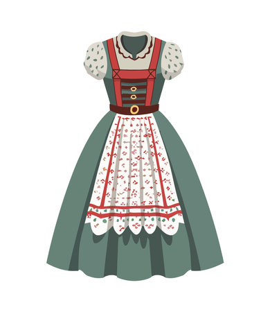 Traditional clothing celebrates German culture historyのイラスト素材