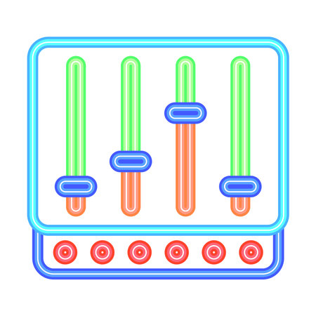 neon dj controlsのイラスト素材