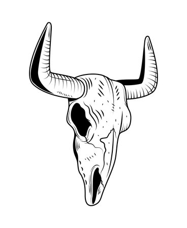 bull skull iconのイラスト素材
