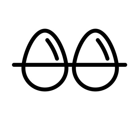 eggs food doodle iconのイラスト素材