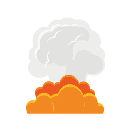 explosion effect with smoke designのイラスト素材