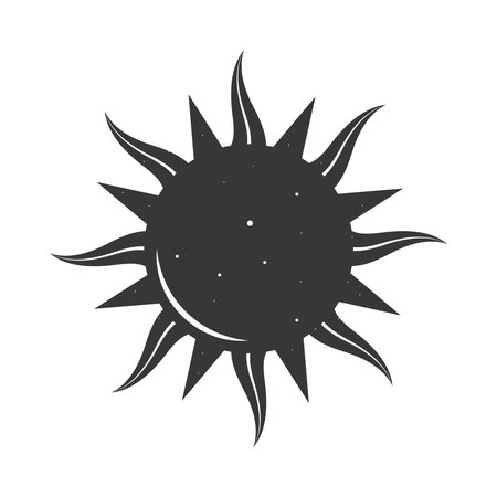 esoteric sun iconのイラスト素材