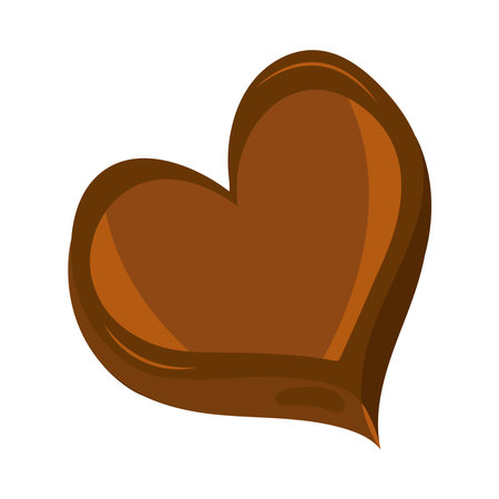 chocolate candy shaped heart iconのイラスト素材