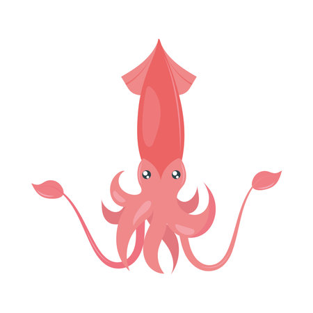 squid sea life iconのイラスト素材