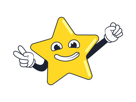 cartoon star illustrationのイラスト素材