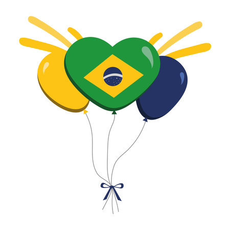 brazil day celebration balloonsのイラスト素材