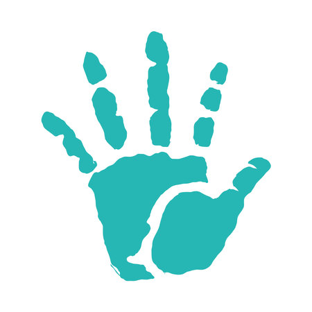 handprint paint color designのイラスト素材