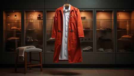 Fashion store showcases elegant clothing collection for modern, fashionable adults generated by artificial intelligenceの素材