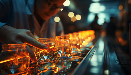 Men and women celebrating in a nightclub, holding wine glasses generated by artificial intelligenceの素材