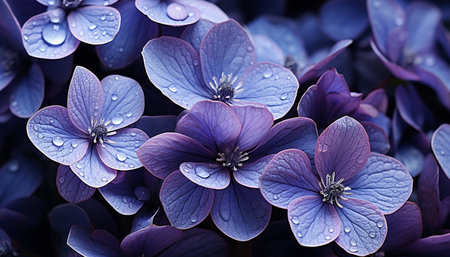 Freshness of nature beauty in a bouquet of multi colored flowers generated by artificial intelligenceの素材